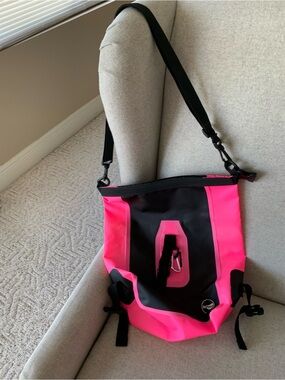 Neon Pink and Black Waterproof Crossbody Bag  Nupouch